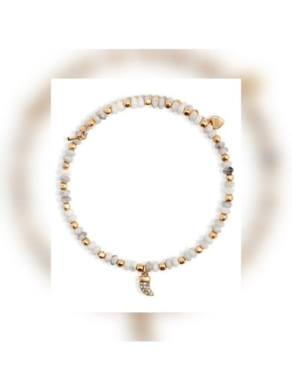 ♡ Keep Collective INSPO STRENGTH Bracelet Inspirational Gold Tone Stretch Bracel